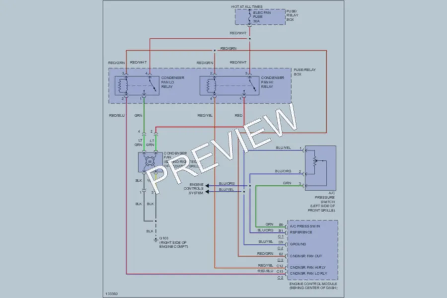 2000 Isuzu Amigo Cooling Fan wiring diagram preview