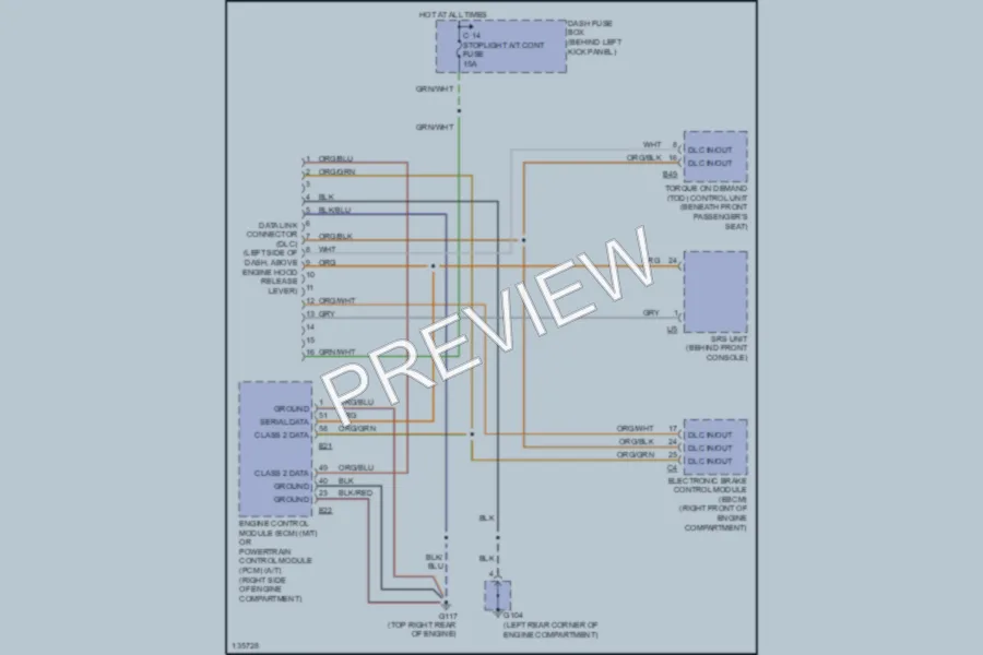 2000 Isuzu Trooper Computer Data Lines wiring diagram preview