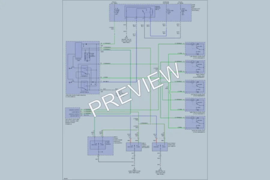 2000 Isuzu Trooper Power Door Locks wiring diagram preview