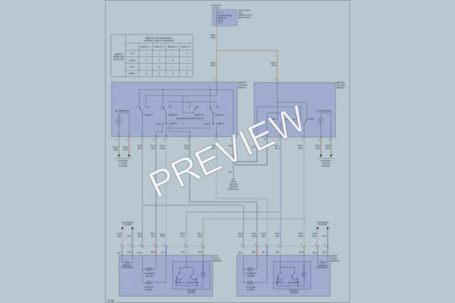 2000 Isuzu Trooper Power Mirrors wiring diagram preview
