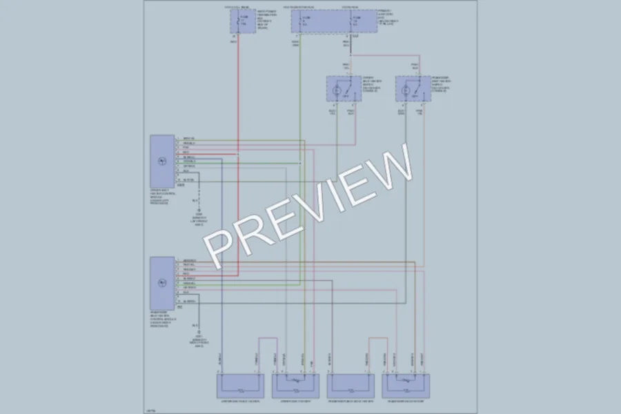 2000 Jaguar SType Power Seats wiring diagram preview