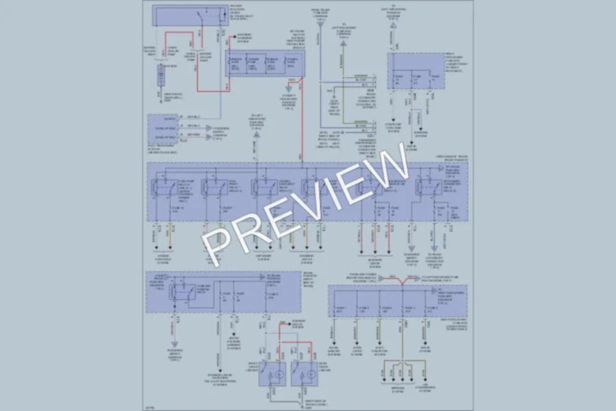 2000 Jaguar XJ8L Power Distribution wiring diagram preview
