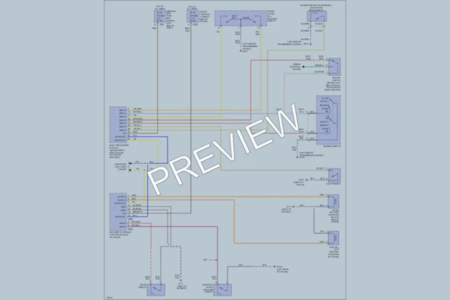 2000 Jaguar XKR Trunk Tailgate Fuel Door wiring diagram preview