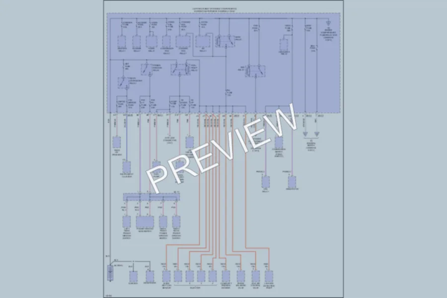 2000 Kia Spectra Power Distribution wiring diagram preview