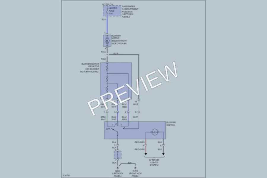 2000 Kia Sportage Air Conditioning wiring diagram preview