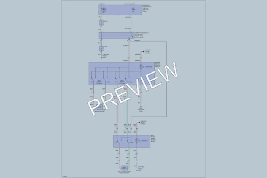 2000 Kia Sportage Power Windows wiring diagram preview