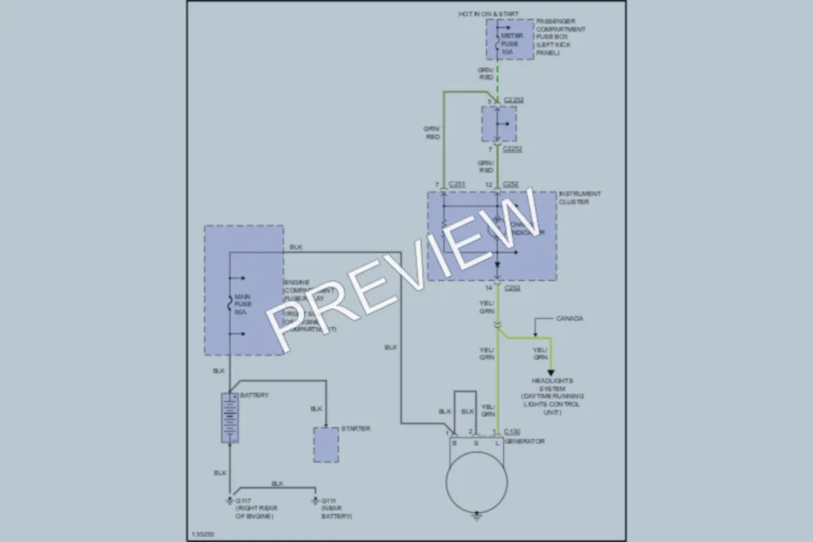2000 Kia Sportage Starting Charging wiring diagram preview