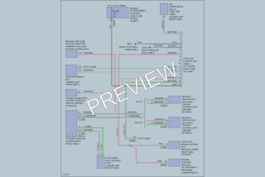 2000 LandRover RangeRover Computer Data Lines wiring diagram preview