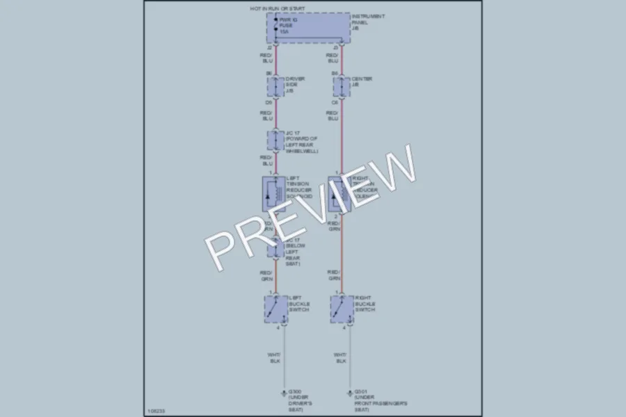 2000 Lexus LS400 Passive Restraints wiring diagram preview