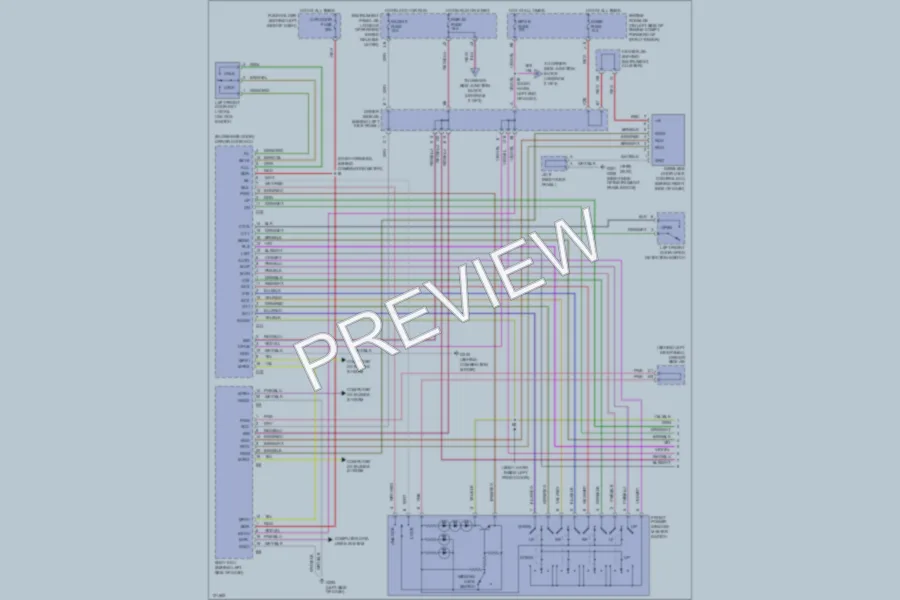 2000 Lexus LS400 Power Windows wiring diagram preview