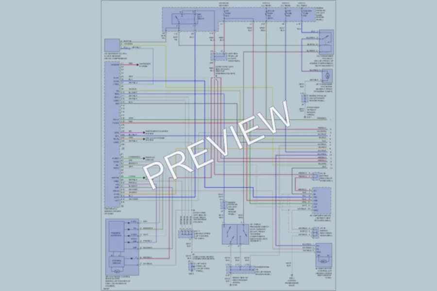 2000 Lexus LX470 Air Conditioning wiring diagram preview