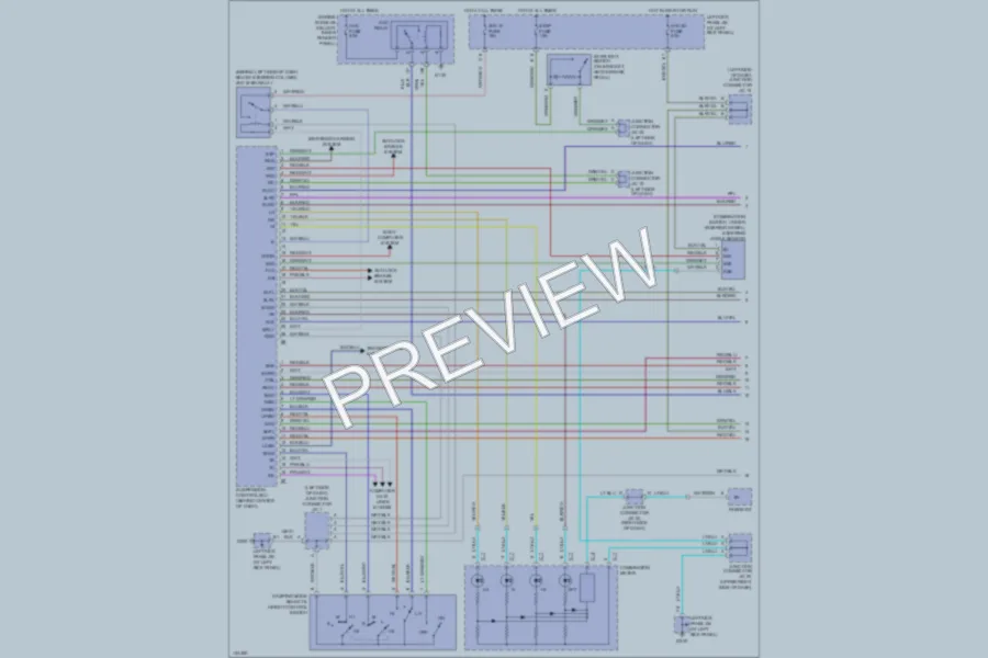 2000 Lexus LX470 Electronic Suspension wiring diagram preview