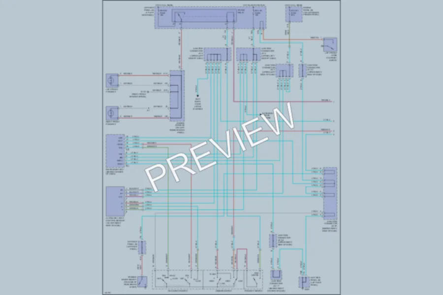 2000 Lexus LX470 Headlights wiring diagram preview