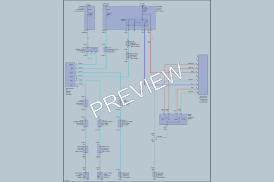 2000 Lexus LX470 Power Top Sunroof wiring diagram preview