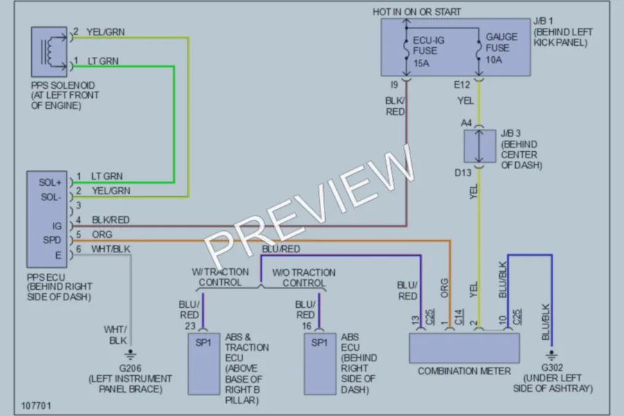 2000 Lexus SC400 Electronic Power Steering wiring diagram preview