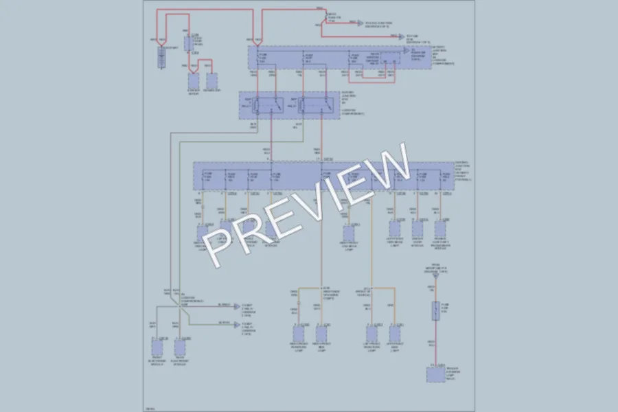2000 Lincoln LS Power Distribution wiring diagram preview