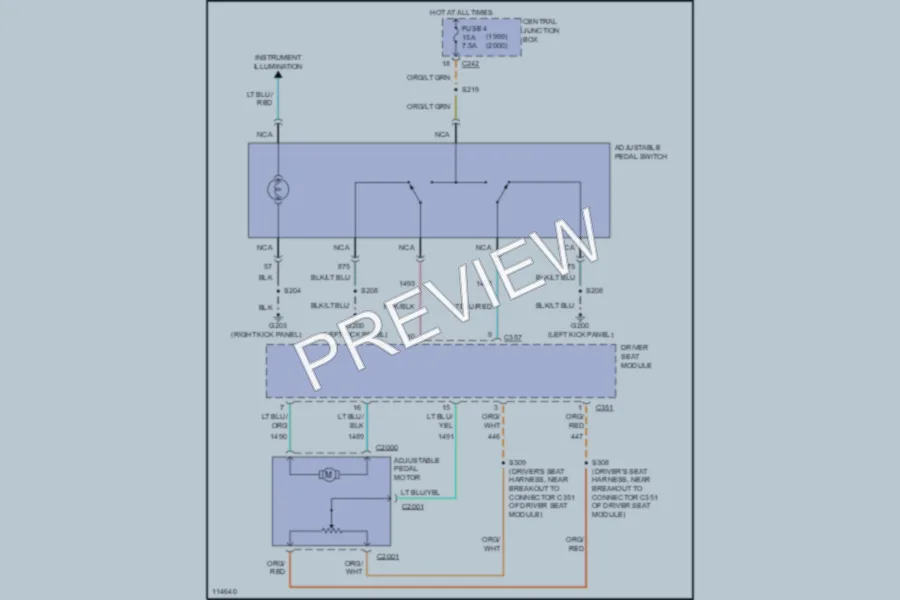 2000 Lincoln Navigator Memory Systems wiring diagram preview