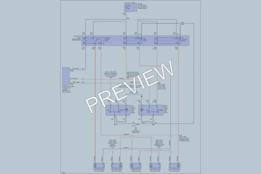 2000 Lincoln Navigator Power Door Locks wiring diagram preview