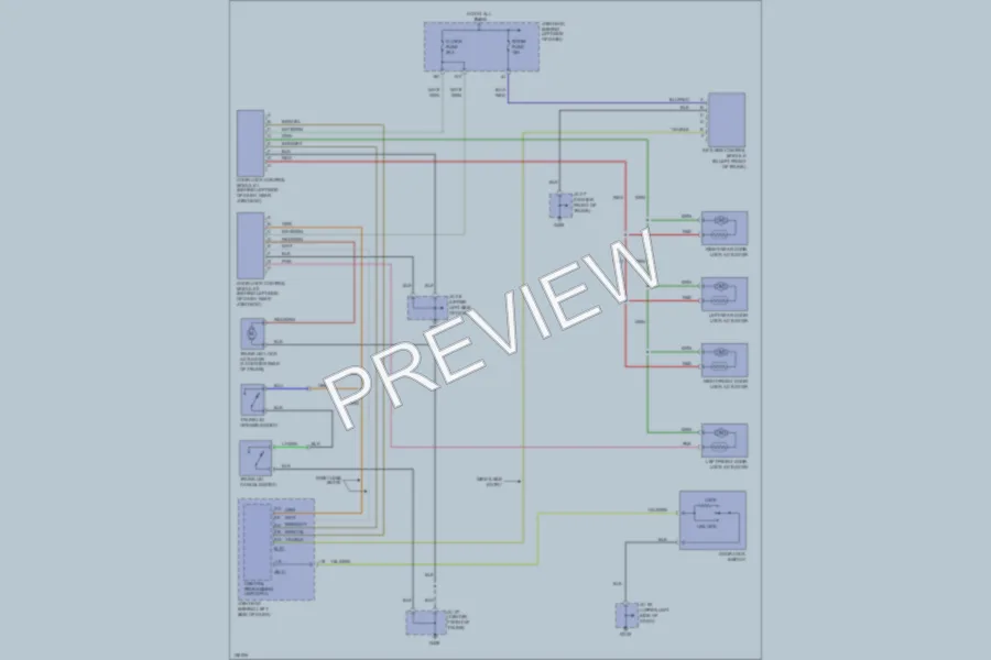 2000 Mazda 626 Power Door Locks wiring diagram preview