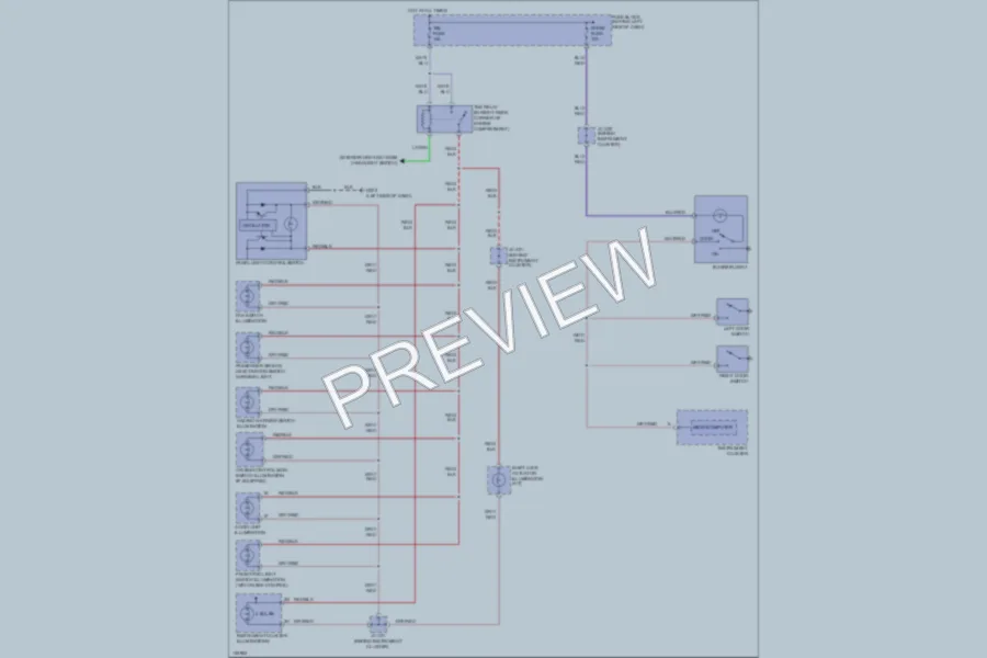 2000 Mazda Miata Interior Lights wiring diagram preview