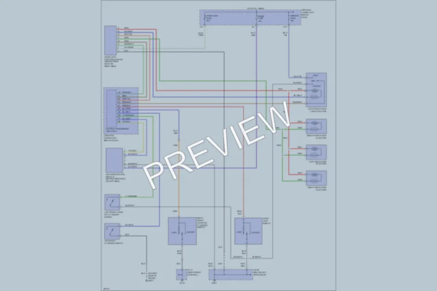2000 Mazda Millenia Power Door Locks wiring diagram preview