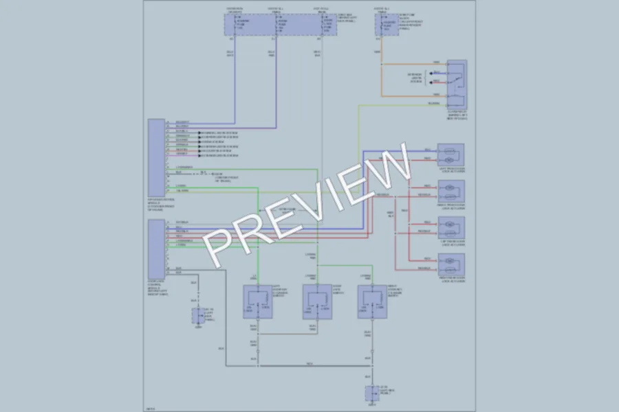 2000 Mazda Protege Power Door Locks wiring diagram preview