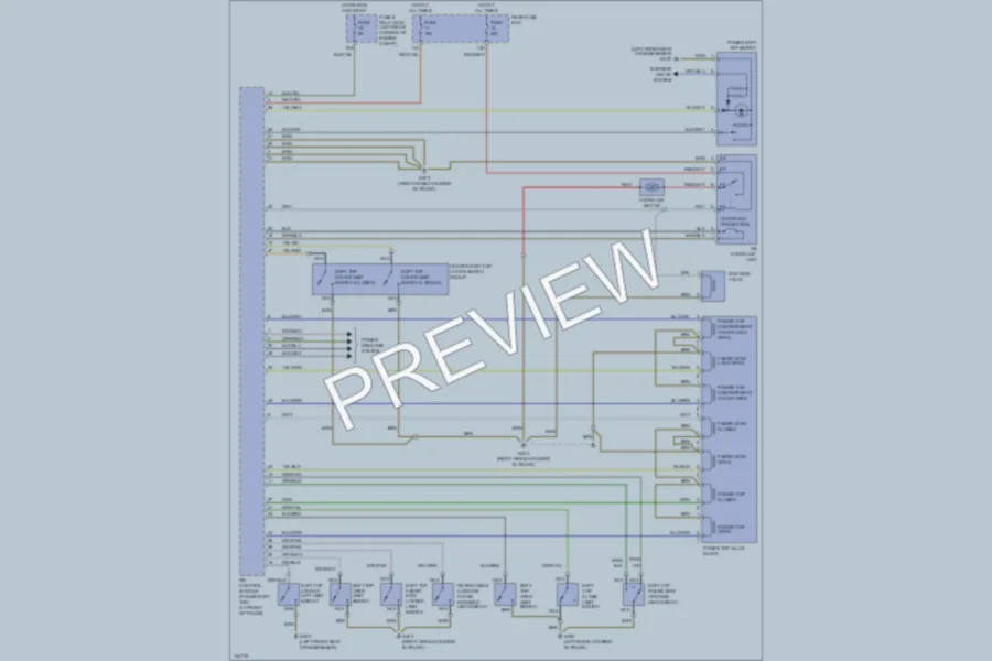 2000 MercedesBenz CLK320 Power Top Sunroof wiring diagram preview