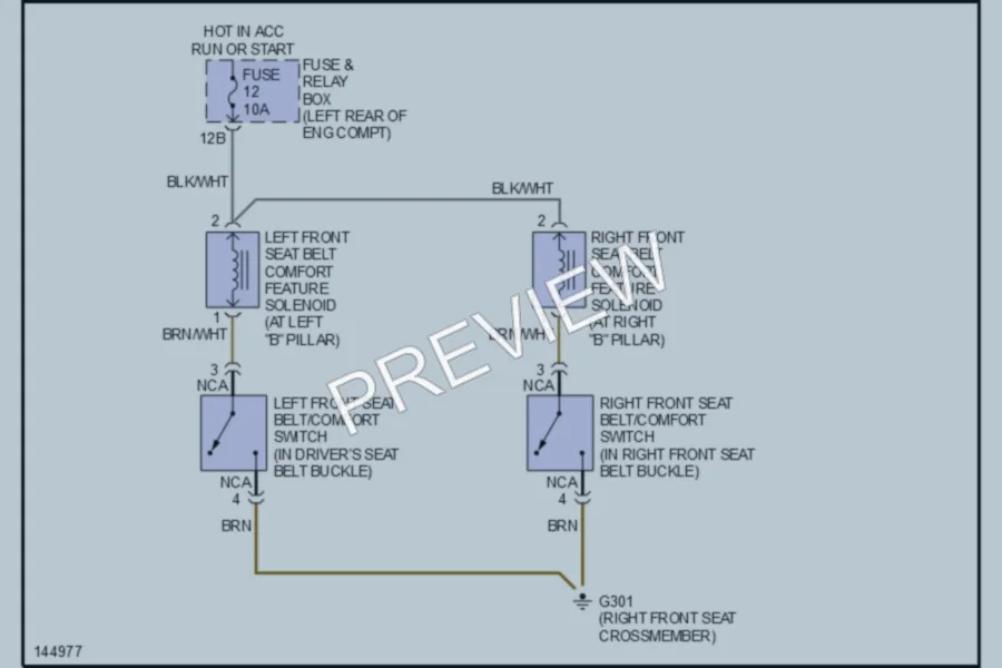 2000 MercedesBenz E320 Passive Restraints wiring diagram preview