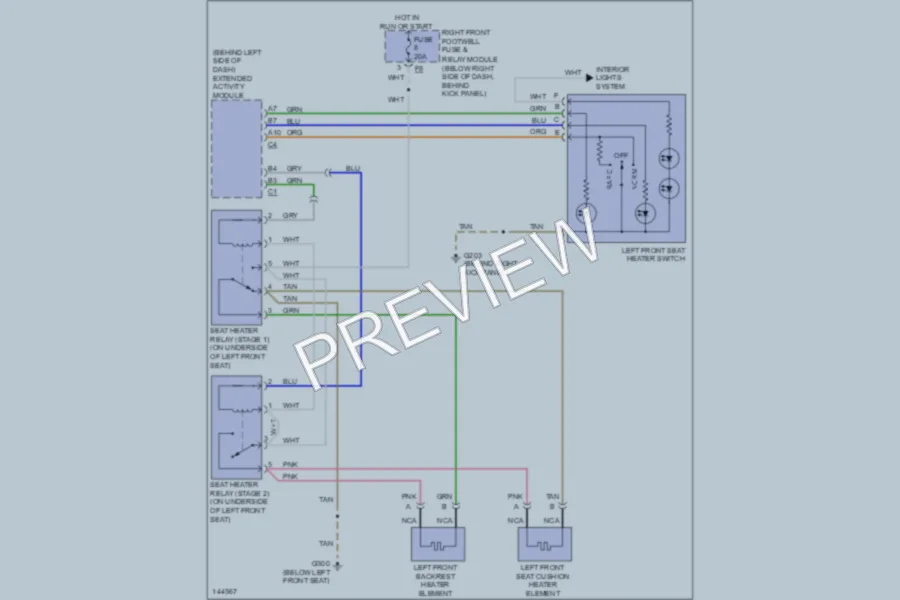 2000 MercedesBenz ML320 Power Seats wiring diagram preview