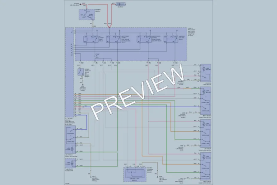 2000 MercedesBenz ML430 Power Door Locks wiring diagram preview