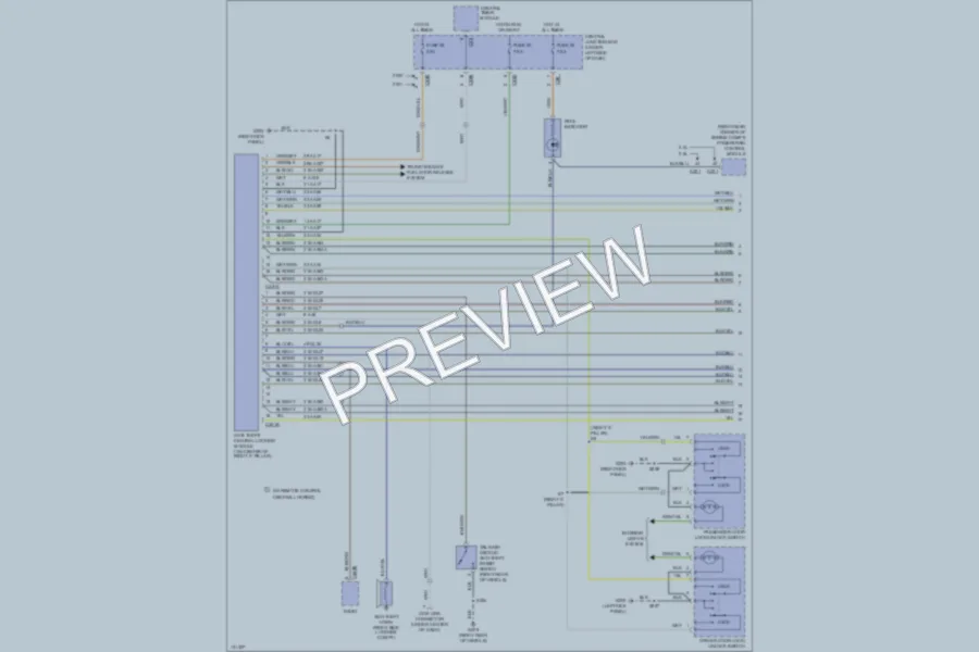 2000 Mercury Cougar Power Door Locks wiring diagram preview