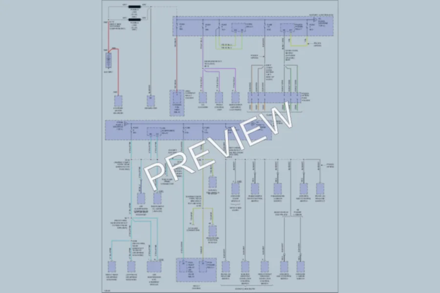 2000 Mercury GrandMarquis Power Distribution wiring diagram preview