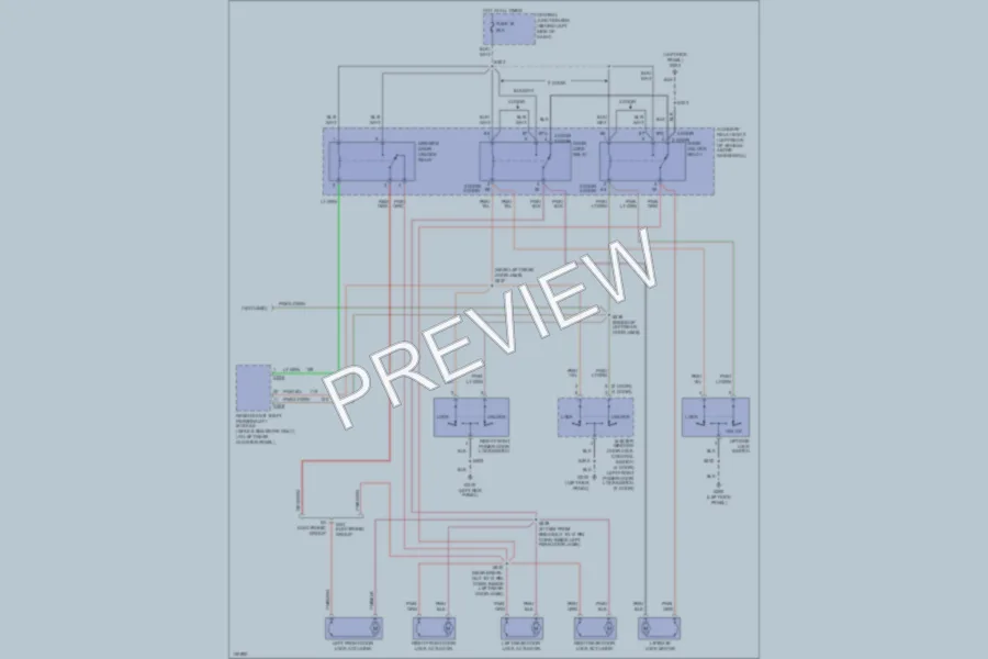 2000 Mercury Mountaineer Power Door Locks wiring diagram preview
