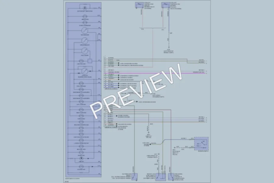2000 Mercury Mystique Instrument Cluster wiring diagram preview