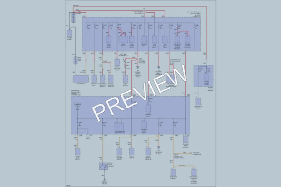 2000 Mercury Mystique Power Distribution wiring diagram preview