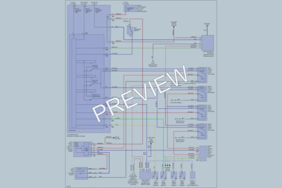 2000 Mitsubishi Diamante Power Door Locks wiring diagram preview