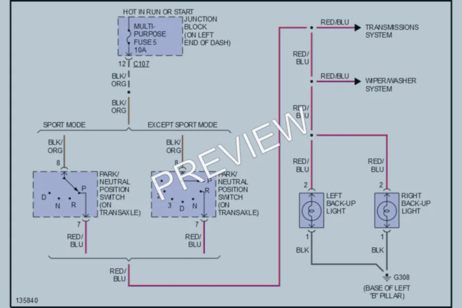 2000 Mitsubishi Eclipse Exterior Lights wiring diagram preview