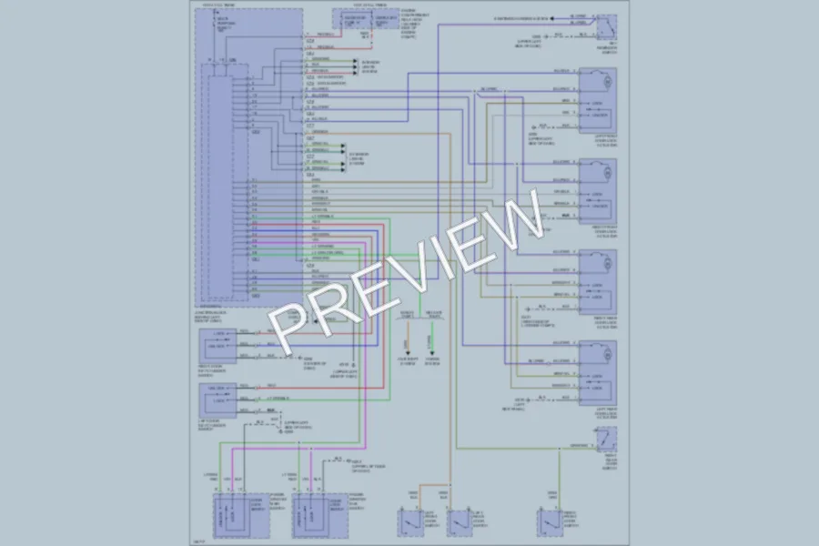 2000 Mitsubishi Galant Power Door Locks wiring diagram preview