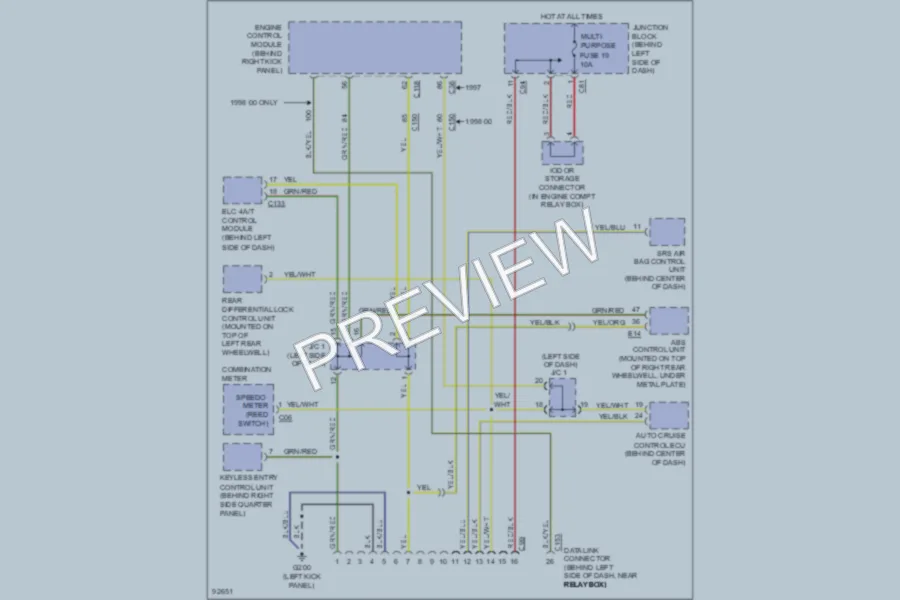 2000 Mitsubishi Montero Computer Data Lines wiring diagram preview