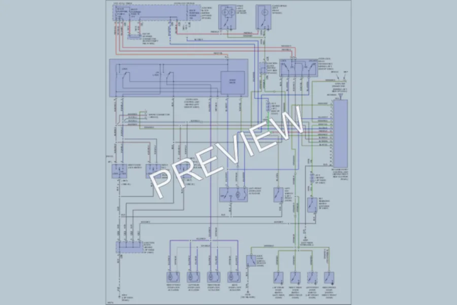 2000 Mitsubishi Montero Power Door Locks wiring diagram preview