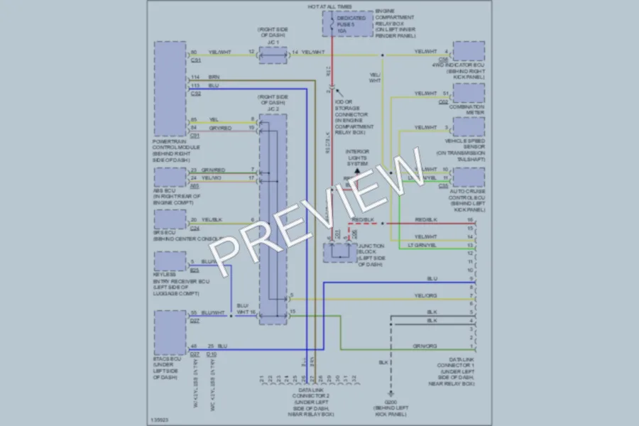 2000 Mitsubishi MonteroSport Computer Data Lines wiring diagram preview