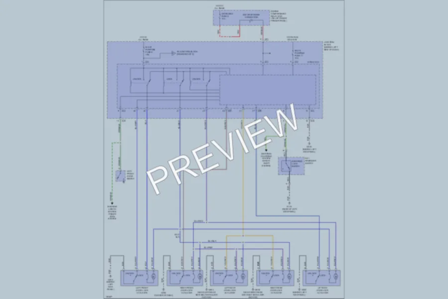 2000 Mitsubishi MonteroSport Power Door Locks wiring diagram preview