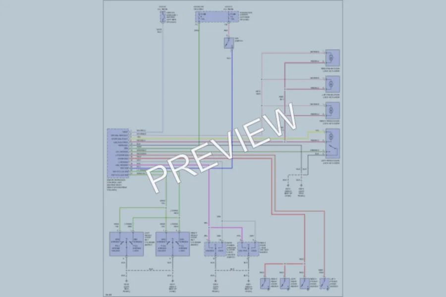2000 Nissan Altima Power Door Locks wiring diagram preview
