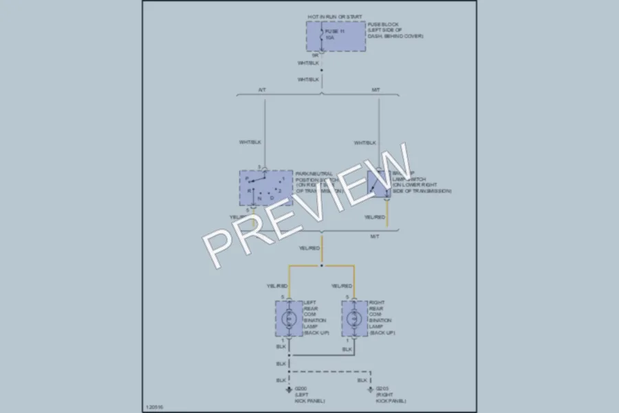 2000 Nissan Frontier Exterior Lights wiring diagram preview
