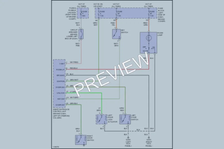 2000 Nissan Frontier Interior Lights wiring diagram preview