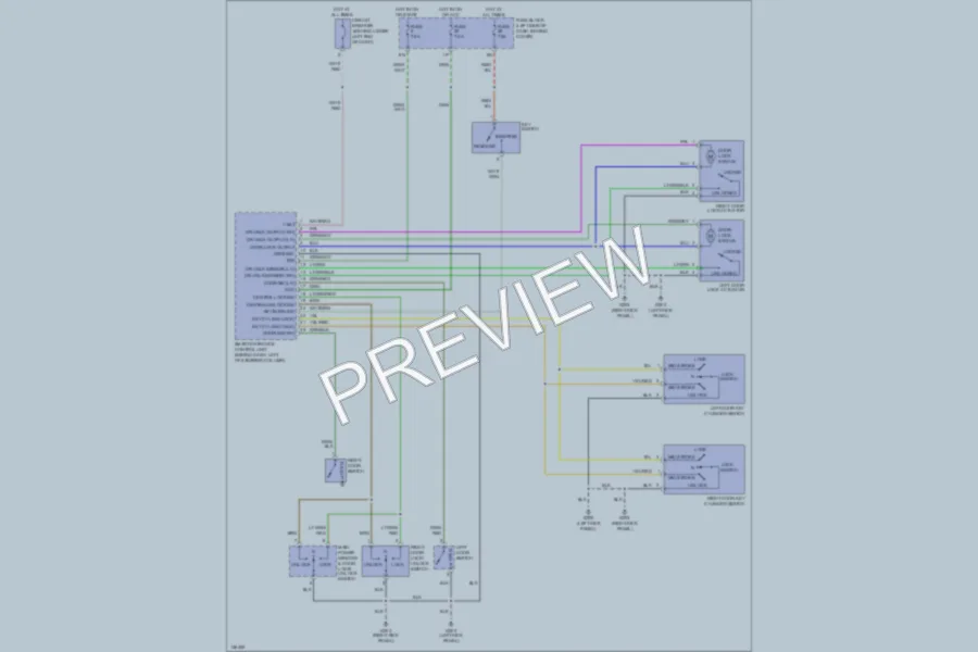 2000 Nissan Frontier Power Door Locks wiring diagram preview