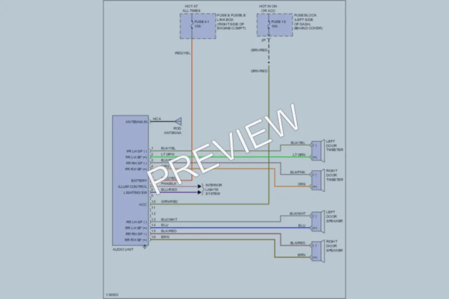 2000 Nissan Frontier Radio wiring diagram preview