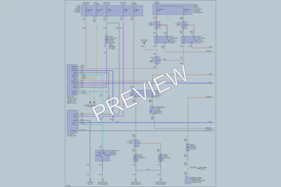 2000 Nissan Maxima Headlights wiring diagram preview