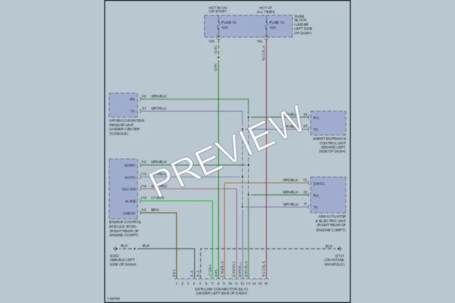 2000 Nissan Sentra Computer Data Lines wiring diagram preview