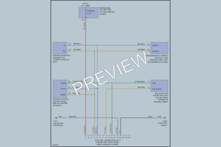 2000 Nissan Xterra Computer Data Lines wiring diagram preview